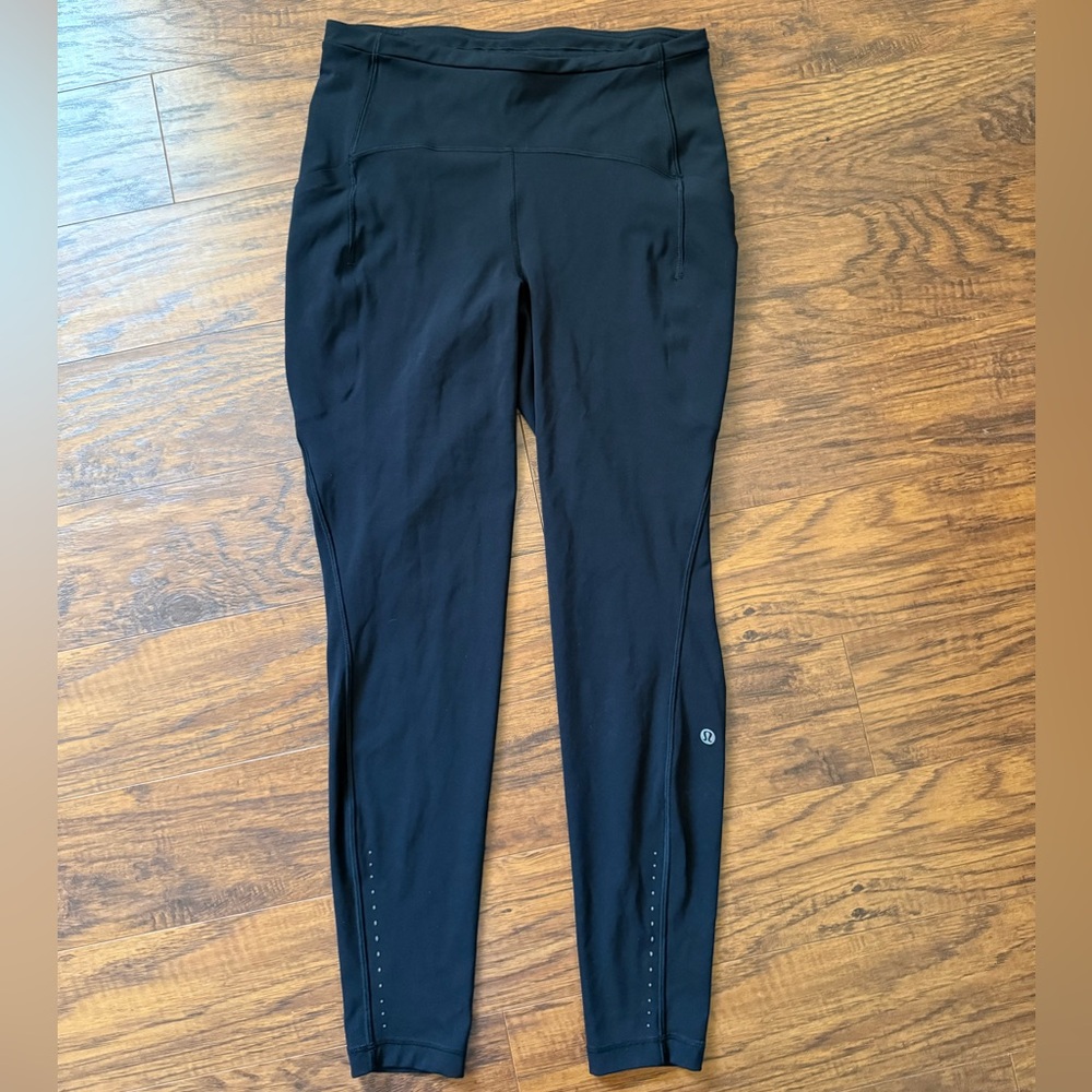 lululemon athletica Black High-Waist Performance Leggings with pockets